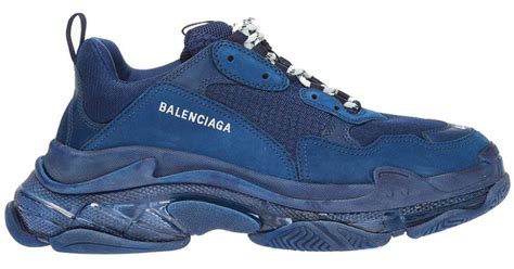 balenciaga triple s navy blue|balenciaga triple s size chart.